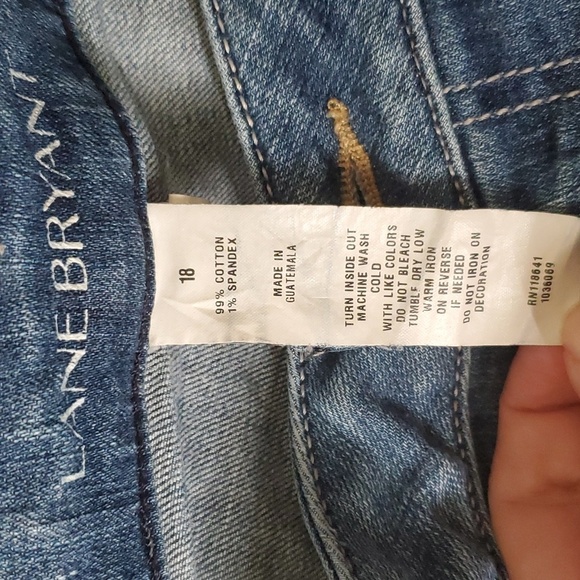 Lane Bryant Boyfriend Distressed ripped Bleach splatter Jeans Size 18 - Picture 7 of 15